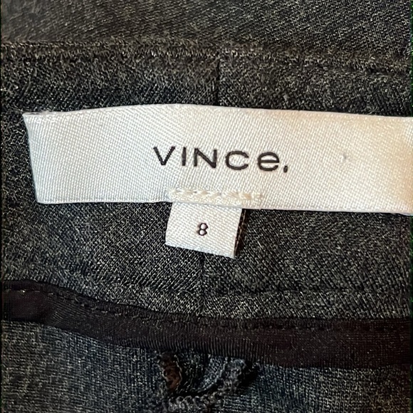 Vince Ponte Front Seam Riding Pants Zip Pockets Gray Size 8 - Picture 8 of 9
